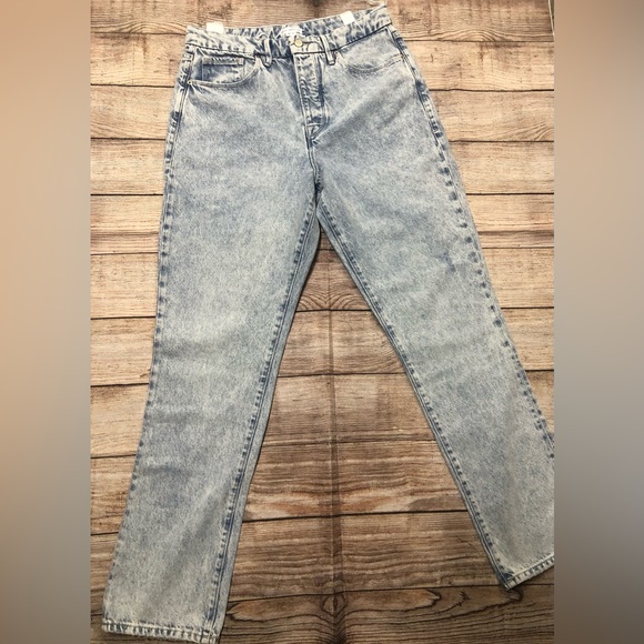 NWT Good American GOOD BOY STRAIGHT JEANS GBL1859T BLUE643 Size 12/31 - Picture 2 of 2